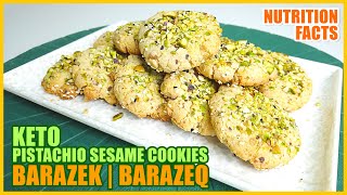 KETO BARAZEK  PISTACHIO SESAME COOKIES [upl. by Sharman]