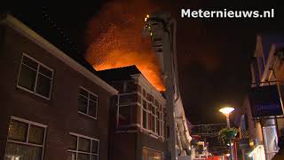 Grote brand in centrum Winschoten [upl. by Krenek]