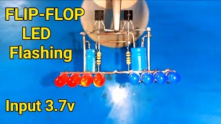 FLIP  FLOP LED flashing circuit  Using BC547 Transistor Lighting Tips [upl. by Nelo]