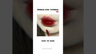 Korean lips tutorial easy to make 🎀beautytips skincare selfcare fypシ゚ 1millionviwes 1million [upl. by Runkle539]