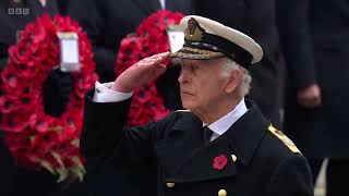 The King Leads Tribute  The Cenotaph 2024 [upl. by Simons]