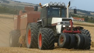 Case 2294 Baling Big Bales w Hesston 4900 Baler  PURE SOUND  Harvest 2018  DK Agri [upl. by Feil]