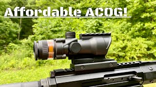 4x32 Tactical ACOG from Pinty A nice little fiber optic tactical rifle scope [upl. by Gareri333]