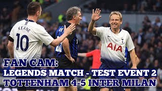 FAN CAM Tottenham 45 Inter Milan New Stadium Test Event Chats with Legends Klinsmann and Ginola [upl. by Piks]