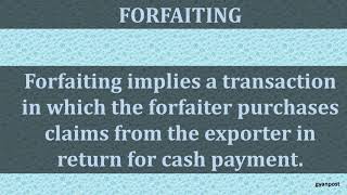 DIFFERENCE BETWEEN FACTORING AND FORFAITING [upl. by Anitac]