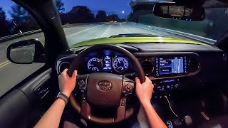 2022 Toyota Tacoma TRD Pro  POV Night Drive Binaural Audio [upl. by Haidabez807]