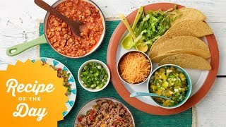 Recipe of the Day Rachaels MakeYourOwn Tacos Bar  Food Network [upl. by Derriey]