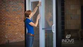 Fixing magnet on internal raise and lower mini blind door glass window [upl. by Langan]