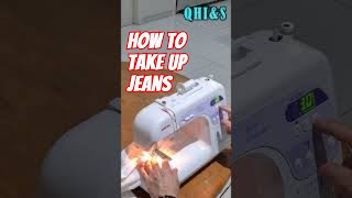 How to Shorten Jeans DIY Jean Alterations Quick amp Easy SHORTS [upl. by Yatnoed]