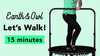 Walk Workout for Seniors on a Rebounder  Rebounding for Beginners with Earth and Owl [upl. by Hackett]