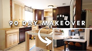 DIY EXTREME HOME MAKEOVER 90 Day Transformation  Kitchen Living Room Dining Room Pantry [upl. by Eldredge]