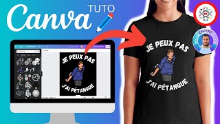 Créer un Design de Vêtement Tshirt Pull Sweat avec Canva et le VENDRE [upl. by Anitsihc]