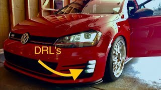 MK7 GTI Fog Lights as DRLs adaptation [upl. by Peri]