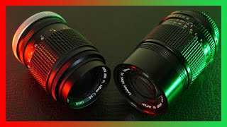 Canon FL vs nFD 135mm f35  vintage lens comparison [upl. by Ardnwahsal15]