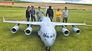 Tyler Perrys 1st flight of Ramy RCs Giant 149KG XXXL C17 Globemaster at Airliner Meeting 2024 [upl. by Madea]