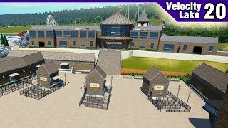 Velocity Lake ep 20  The REALISTIC Entrance Plaza  Planet Coaster [upl. by Carola]