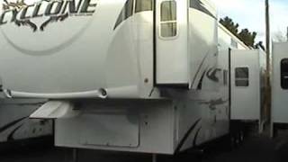 Used Toy Hauler Fifth Wheel  2009 Cyclone 4012 Toy Hauler 41ft 3Slides LOADED [upl. by Eluj]