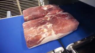 Rohschinken  Airdried ham Schwarzwaldschinken  high speed slicing with interleaver [upl. by Yttam]