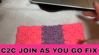 C2C Crochet Join As You Go Fix [upl. by Charron18]