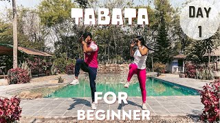 4 MINUTE FAT LOSS  TABATA HIIT WORKOUT  Day 1 [upl. by Ellinger]