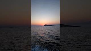 Leaving Aegina island with the sunset Greece [upl. by Kcinomod]