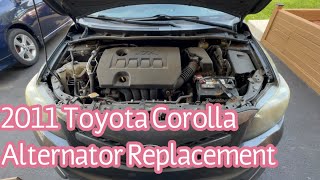 2011 Toyota Corolla  Alternator Replacement [upl. by Corkhill378]