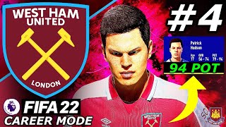 WE FOUND AN INSANE YOUTH PLAYER😱  FIFA 22 West Ham Career Mode EP4 [upl. by Gerty]