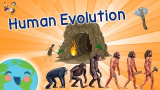 Human Evolution For Kids  Evolution Of Humans Learning Videos for Kids [upl. by Sachi]