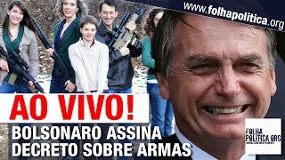 AO VIVO PRESIDENTE JAIR BOLSONARO ASSINA DECRETO QUE FACILITA POSSE DE ARMAS NO BRASIL [upl. by Ettenirt]