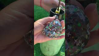 💦Expanding purple nano tape water ball💦🤍🤎 crystals nanoglue diy youtubeshorts [upl. by Cynara763]