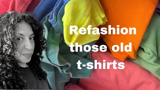 Tshirt transformation ideas  old tshirt upcycle [upl. by Leirea510]