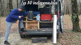 10 objets indispensables pour vivre en van aménagé [upl. by Notsuh318]