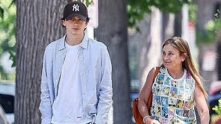 Timothée Chalamet Spotted with Mother Nicole Flender in Rare Public Outing [upl. by Atinram]