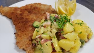 Wiener Schnitzel mit KartoffelGurkenSalat feat JAM FM Dennis inkl Rezept  Mori kocht [upl. by Kwang]