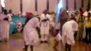 African Dance  Yoruba Bata freestyle at Nigerian Wedding [upl. by Eno916]