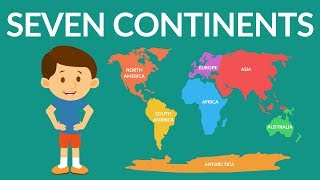 Seven Continents of the world  Seven continents video for kids [upl. by Drawdesemaj973]