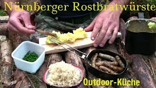 NUERNBERGER ROSTBRATWUERSTE MIT SAUERKRAUT UND KARTOFFELBREI [upl. by Utley85]