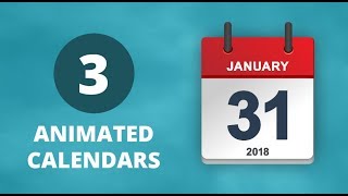 3 After effects Calendar Flip Template [upl. by Marte]