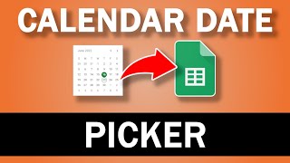 How to Add a Calendar Date Picker in Google Sheets [upl. by Pepin795]