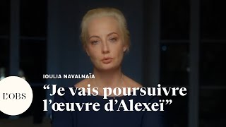 Après la mort dAlexeï Navalny Ioulia Navalnaïa accuse Poutine de lavoir tué [upl. by Ezarras]