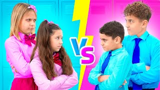 BOYS vs GIRLS CHALLENGE at School [upl. by Karola]