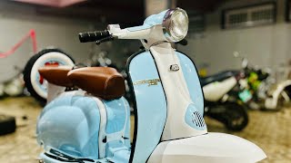 Lambretta li 150 series 2 completely restored in the concept of gulf racing edition color [upl. by Ahsieni804]