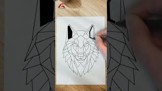 🐺 DIBUJOS Geométricos  LOBO 💡 [upl. by Aeila557]