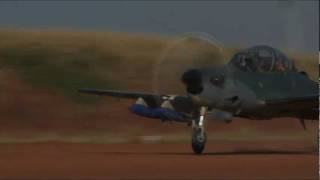 A29 Super Tucano Takeoff and Landing on rugged terrain [upl. by Henricks]