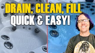 Clean Drain and Refill a Hot Tub  Step by Step [upl. by Rosenbaum]