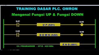 Training Dasar PLC Omron Mengenal Fungsi UP Dan Fungsi DOWN [upl. by Nibaj831]