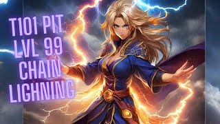 Diablo 4 Season 5 Lv99 Chain Lightning Sorcerer Tier 101 Pit rough run with bad gear [upl. by Kazue810]