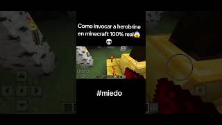 Tutorial de como invocar a herobrine en minecraft 100 real💀 [upl. by Htez]