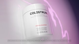 GrassFed Colostrum Powder Supplement  Agglomerated For Solubility  Codeage [upl. by Aldous983]