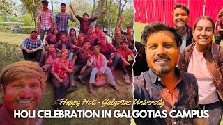 Holi Celebration in Galgotias Campus  Galgotias University [upl. by Piselli]